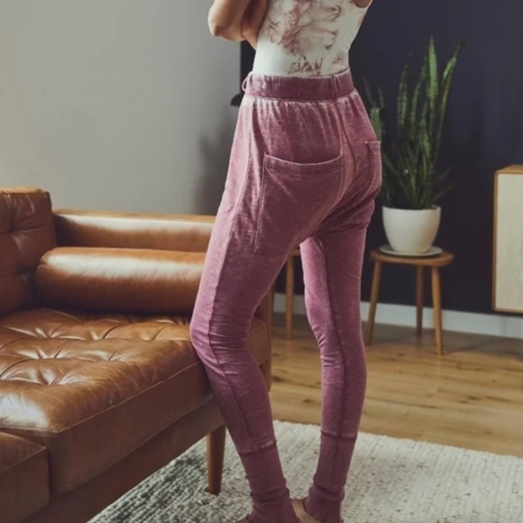 FREE PEOPLE NWT Cozy All Day Rose-Colored SOFT Harem Jogger Pants/Small - Picture 9 of 16